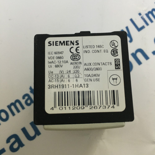 Siemens 3RH1911-1HA13 Bloque de interruptor auxiliar, 23 E 1 NO + 3 NC ES 50012 Terminal de tornillo para contactores de motor, 4 polos